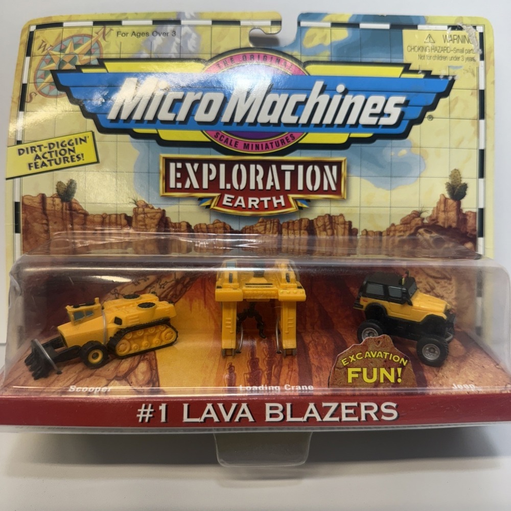 NEW Micro Machines Exploration Earth #1 Lava Blazers Galoob 1997